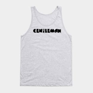 Gentleman Typography Design Tank Top